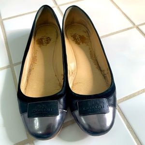 Coach flats. Black and grey two-tone. Size 8.5.